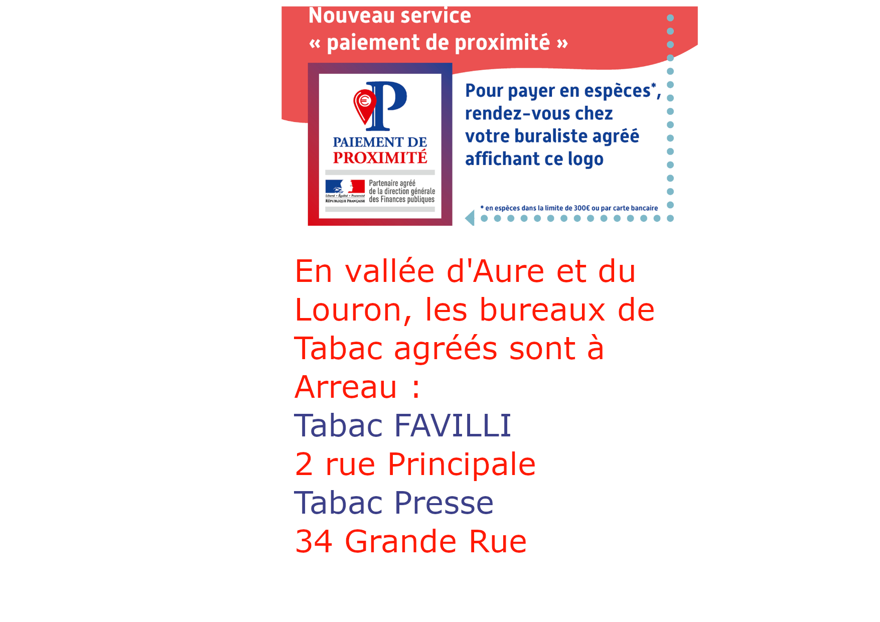 Nouveau Service : Paiement de Proximité