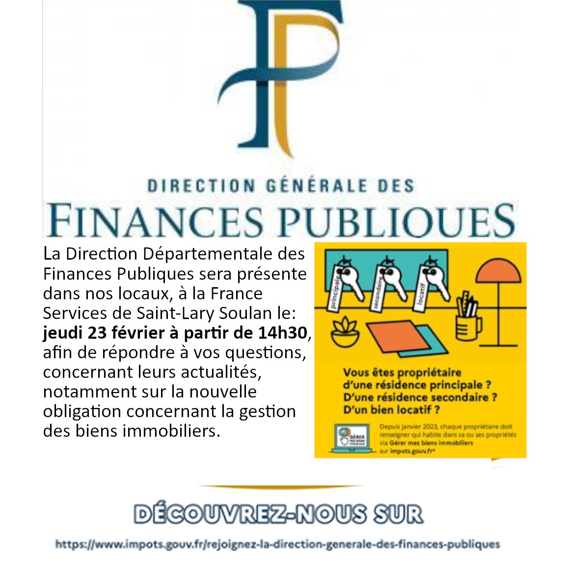 La DDFIP présente dans nos locaux pour informer