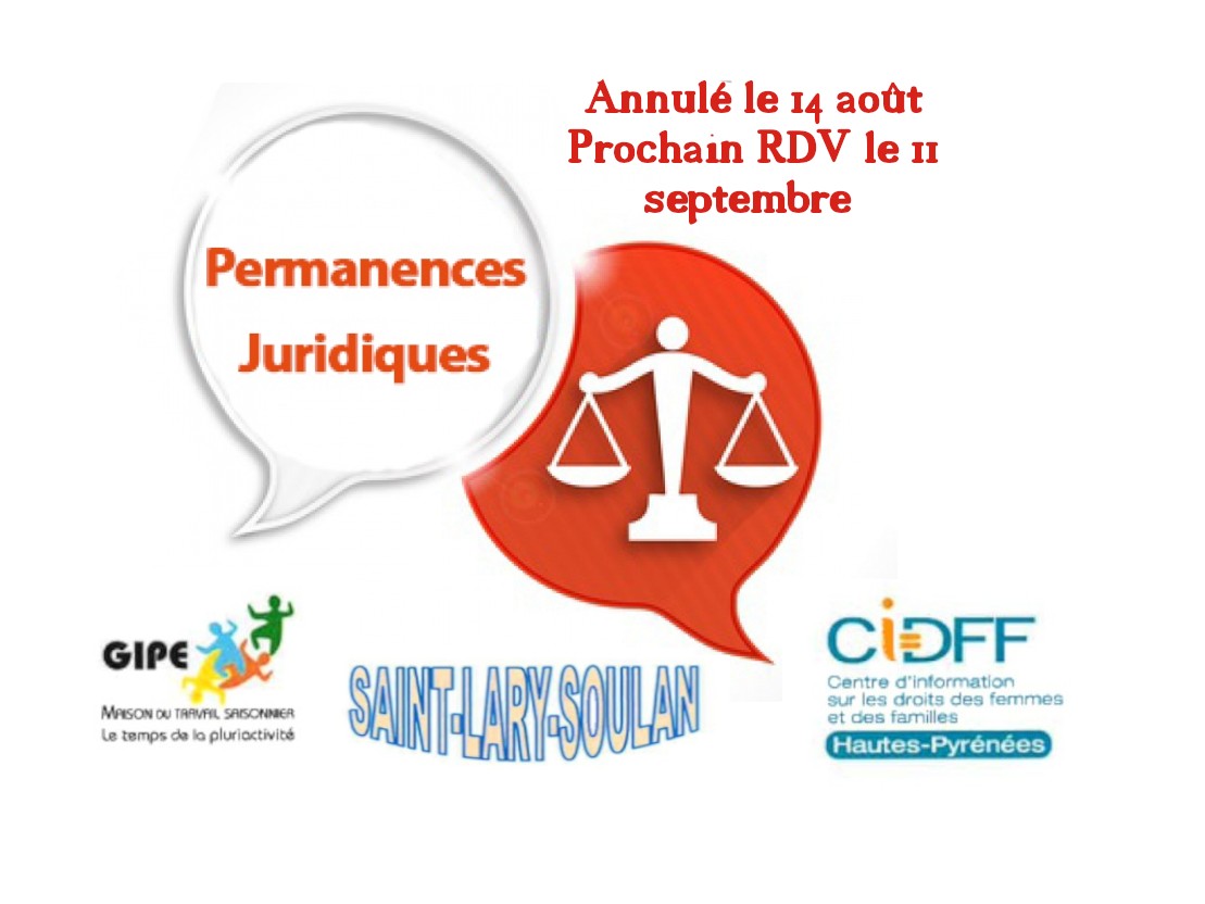 Permanence du CIDFF annulée ce lundi 14 août