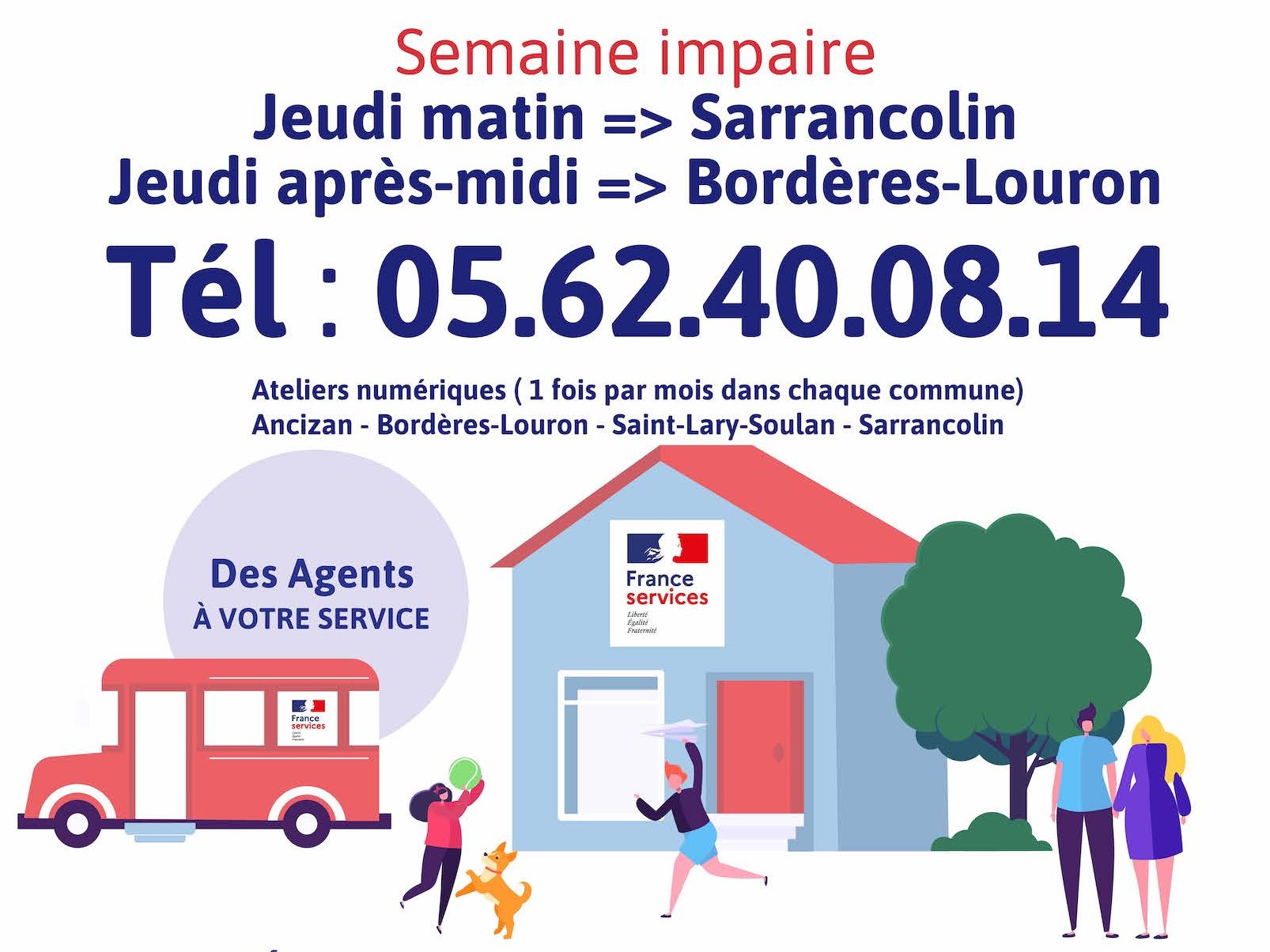 Permanence du GIPE  ce jeudi matin à Sarrancolin et après-midi à Bordères Louron