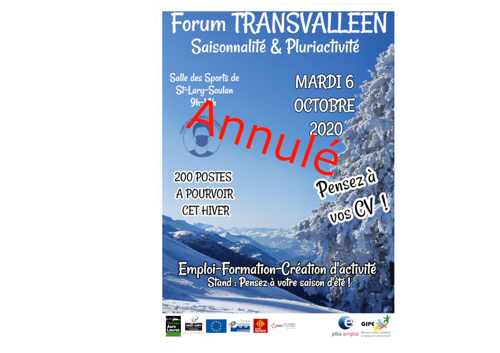 Saison hiver: annulation forum 