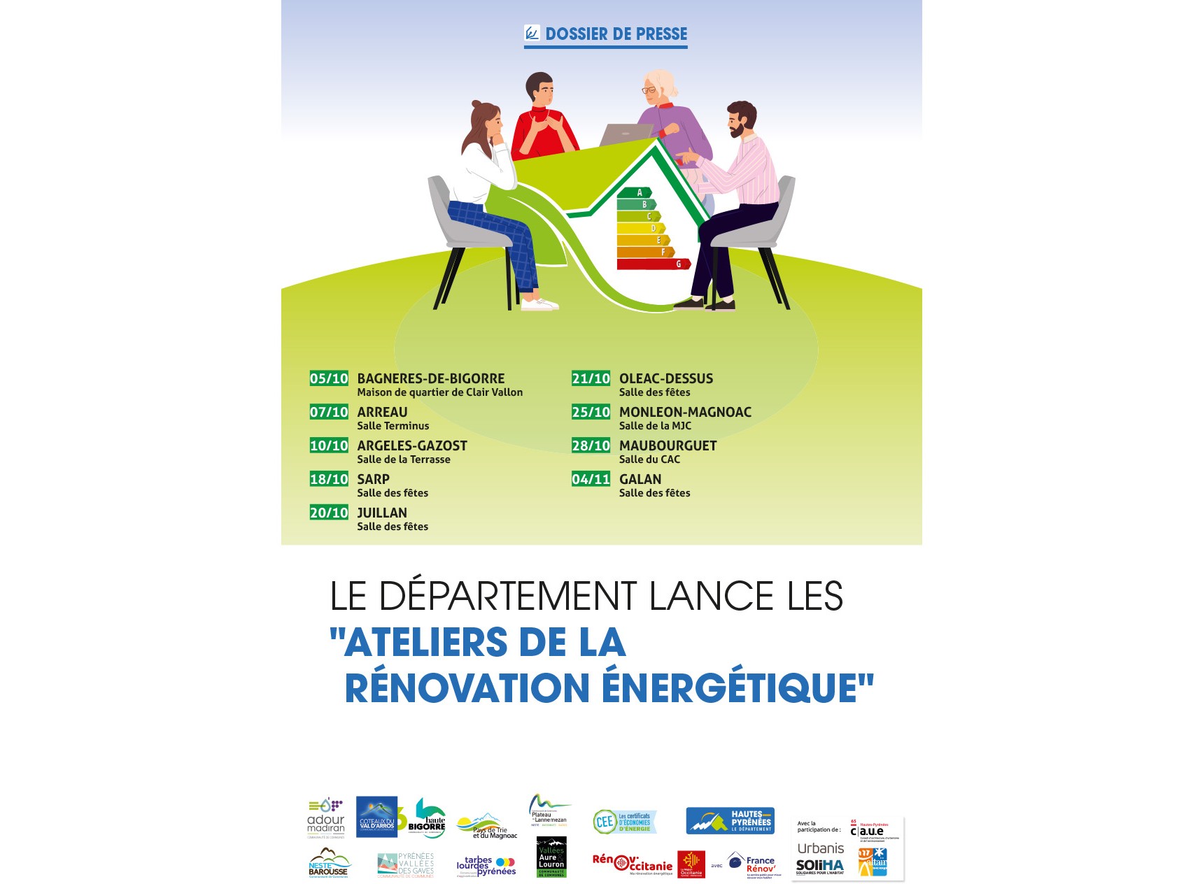 Les ateliers de la rénovation énergétique en partenariat avec le CAUE et  SOLIHA.