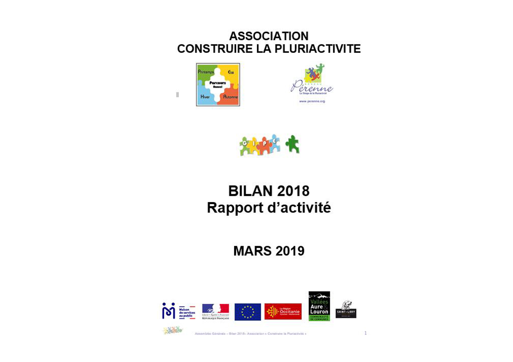 Assemblée Générale du GIPE - Lundi 25 mars 2019