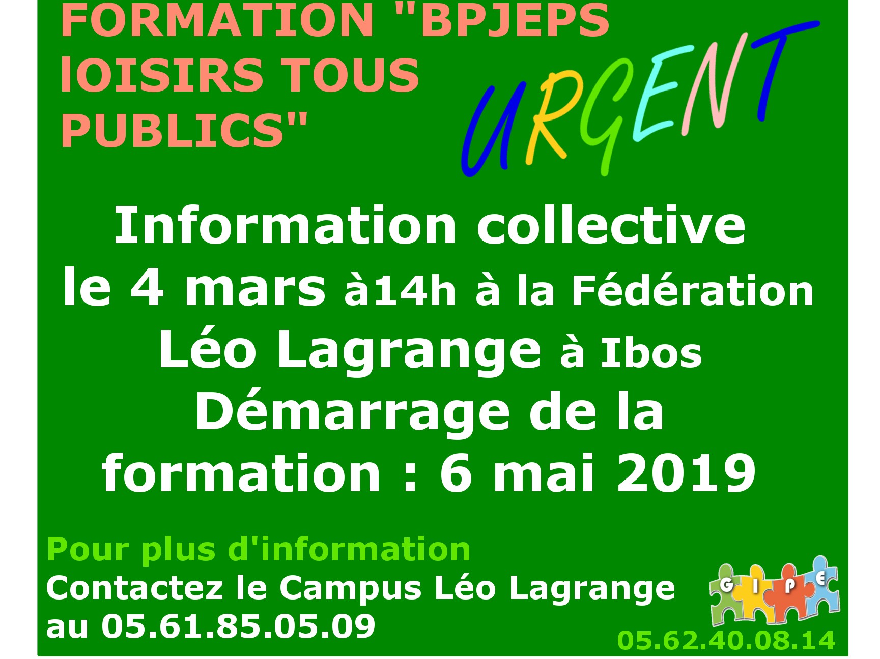 Formation BP JEPS Loisirs Tous Publics