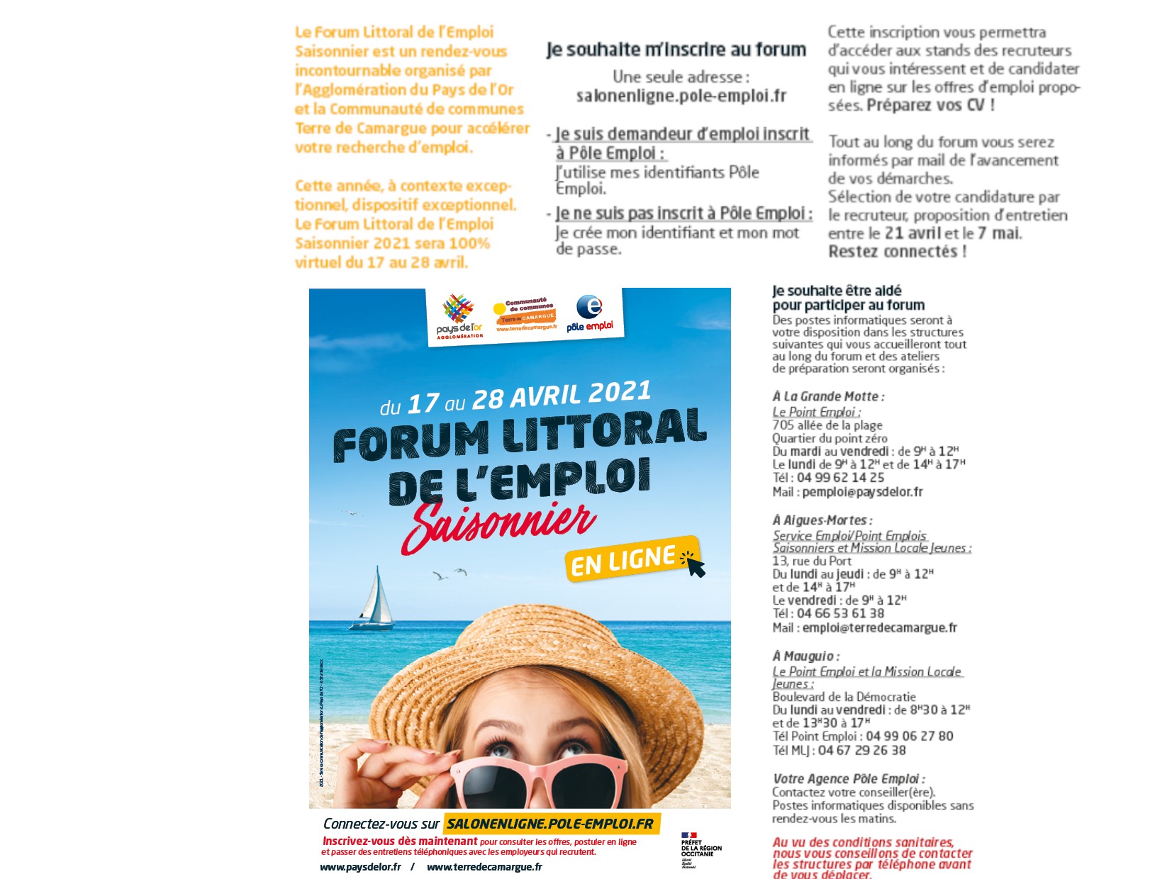 Forum Littoral de l'Emploi Saisonnier
