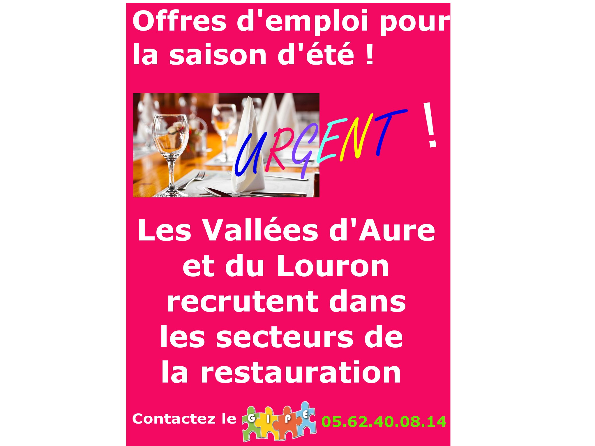 La restauration recrute !!!