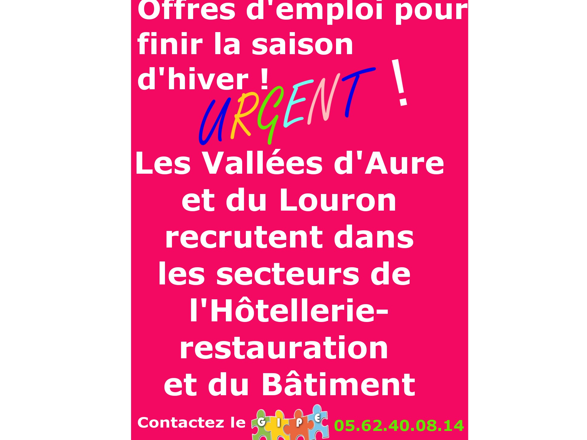 Des offres d'emploi à pourvoir