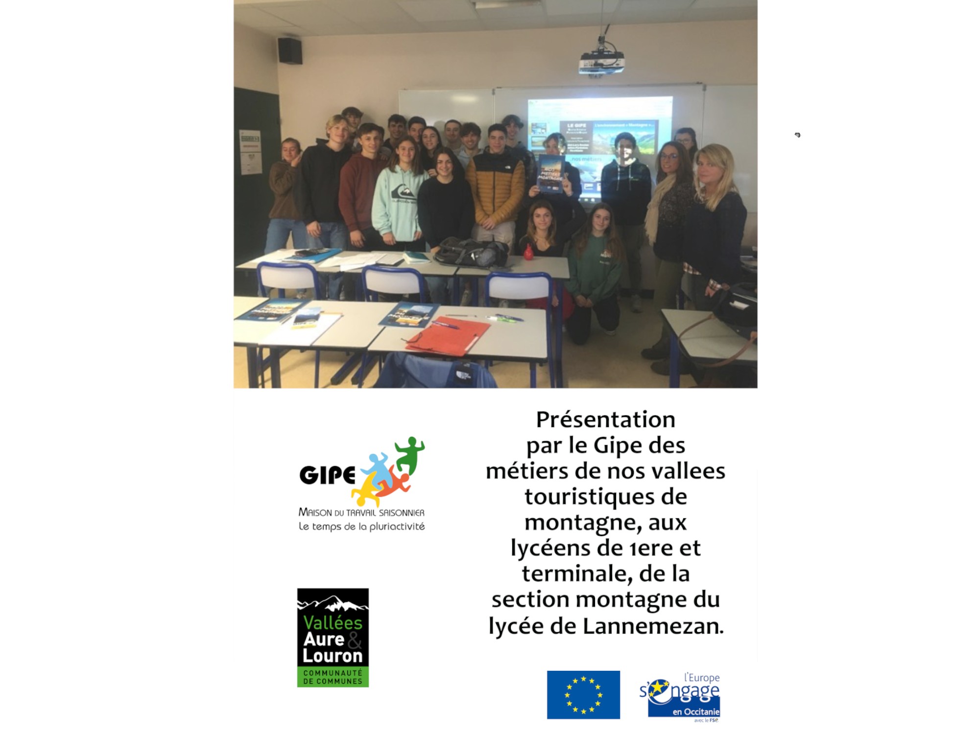 Présentation des métiers  aux lycéens