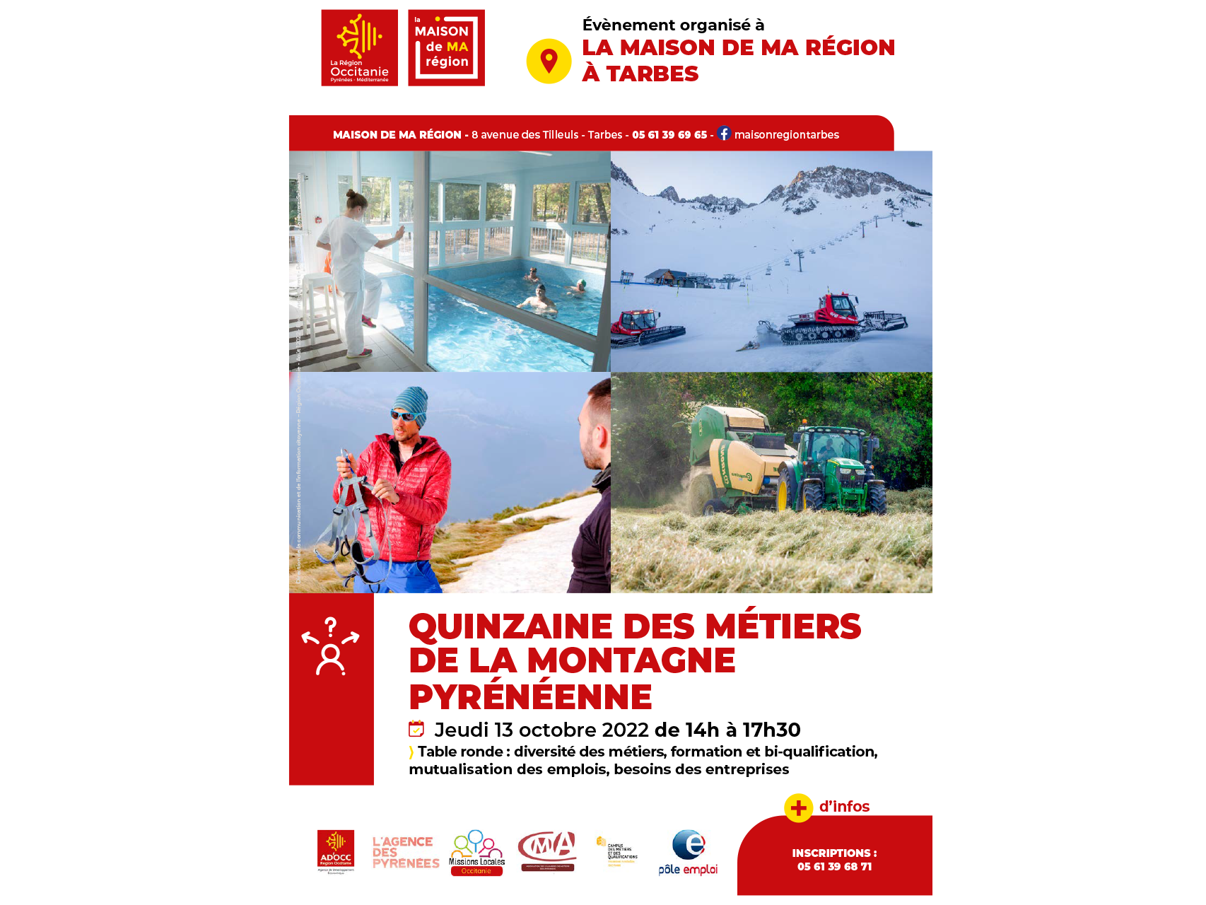 Quinzaine des métiers de la montagne le Jeudi 13 octobre de 14h à 17h30