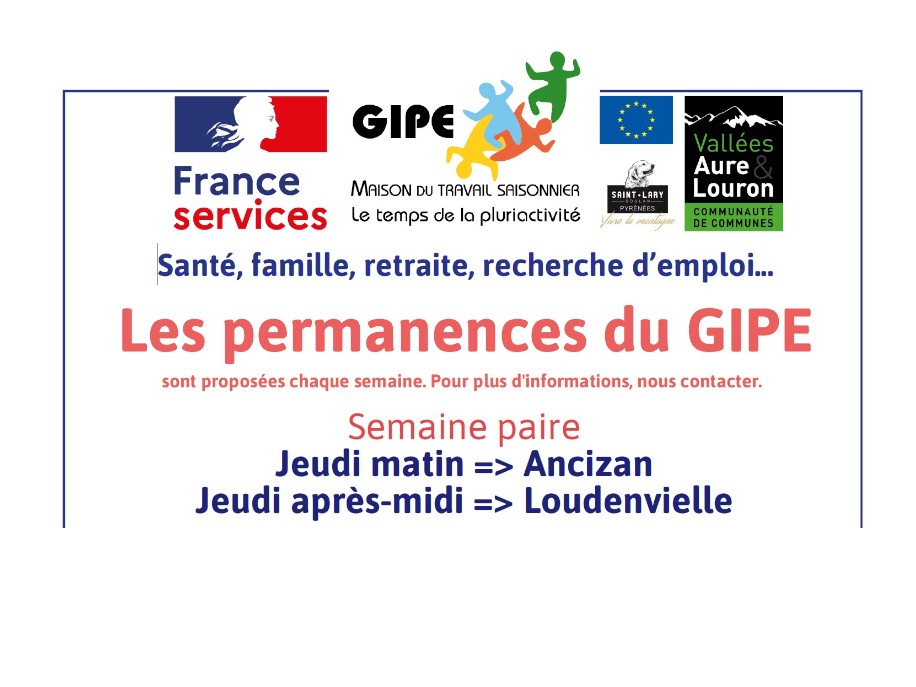 Permanence du GIPE  ce jeudi matin à Ancizan et après-midi à Loudenvielle