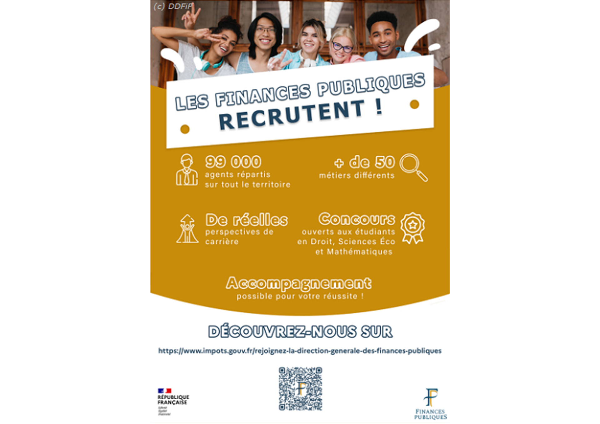 La Direction Générale des Finances Publiques  recrute de nombreux agents